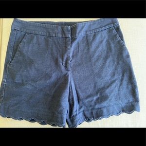 Talbots Scalloped Edge Cotton Shorts Size 8